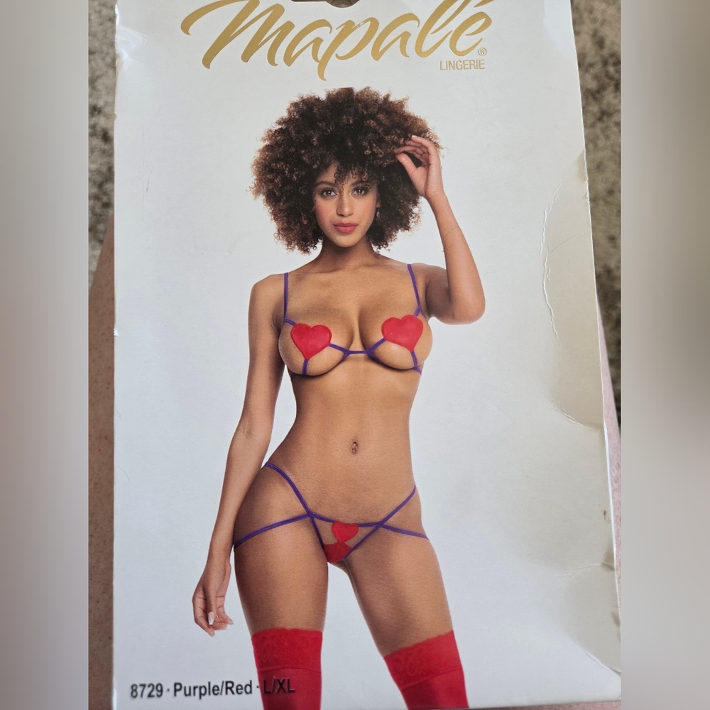 Heart Cutout Strappy Lingerie Set - NWT - Picture 2 of 4